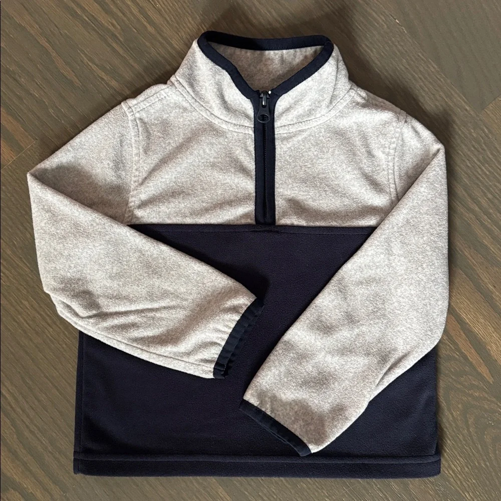 NWOT OshKosh B'gosh Baby Navy & Gray Colorblock Microfleece Cozie | 3T